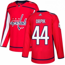 Mens Adidas Washington Capitals 44 Brooks Orpik Authentic Red Home NHL Jersey 