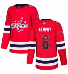 Mens Adidas Washington Capitals 6 Michal Kempny Authentic Red Drift Fashion NHL Jersey 