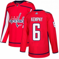 Mens Adidas Washington Capitals 6 Michal Kempny Premier Red Home NHL Jersey 