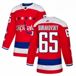 Mens Adidas Washington Capitals 65 Andre Burakovsky Authentic Red Alternate NHL Jersey 