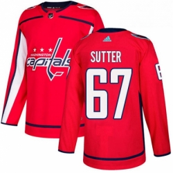 Mens Adidas Washington Capitals 67 Riley Sutter Premier Red Home NHL Jersey 