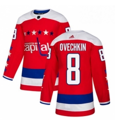 Mens Adidas Washington Capitals 8 Alex Ovechkin Authentic Red Alternate NHL Jersey 