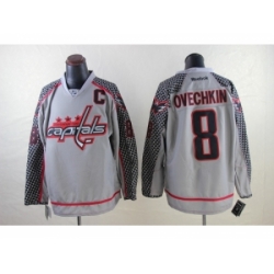 NHL Washington Capitals #8 alex Ovechkin Charcoal Cross Check Jerseys