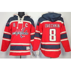 NHL jerseys Washington Capitals #8 alex ovechkin red[pullover hooded sweatshirt patch c]