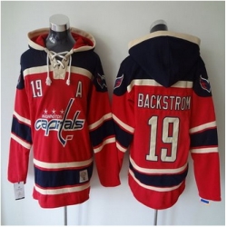 Washington Capitals #19 Nicklas Backstrom Red Sawyer Hooded Sweatshirt Stitched NHL jersey
