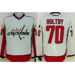 Washington Capitals #70 Braden Holtby White Stitched NHL Jersey