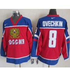 Washington Capitals #8 Alex Ovechkin Red&Blue Stitched NHL Jersey