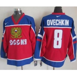 Washington Capitals #8 Alex Ovechkin Red&Blue Stitched NHL Jersey