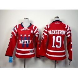 NHL Women Washington Capitals #19 Nicklas Backstrom Red Stitched Jerseys(2015 Winter Classic)