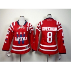 NHL Women Washington Capitals #8 Alex Ovechkin Red Stitched Jerseys(2015 Winter Classic)