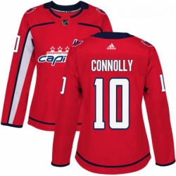 Womens Adidas Washington Capitals 10 Brett Connolly Premier Red Home NHL Jersey 