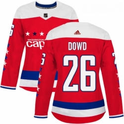 Womens Adidas Washington Capitals 26 Nic Dowd Authentic Red Alternate NHL Jersey 