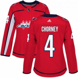 Womens Adidas Washington Capitals 4 Taylor Chorney Premier Red Home NHL Jersey 