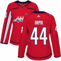 Womens Adidas Washington Capitals 44 Brooks Orpik Premier Red Home NHL Jersey 