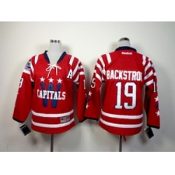 NHL Youth Washington Capitals #19 Nicklas Backstrom Red Stitched Jerseys(2015 Winter Classic)