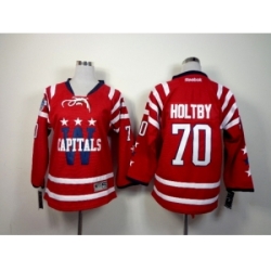 NHL Youth Washington Capitals #70 Braden Holtby Red Stitched Jerseys(2015 Winter Classic)