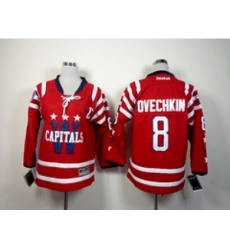 NHL Youth Washington Capitals #8 Alex Ovechkin Red Stitched Jerseys(2015 Winter Classic)