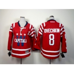 NHL Youth Washington Capitals #8 Alex Ovechkin Red Stitched Jerseys(2015 Winter Classic)