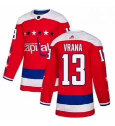 Youth Adidas Washington Capitals 13 Jakub Vrana Authentic Red Alternate NHL Jersey 