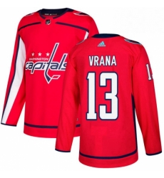 Youth Adidas Washington Capitals 13 Jakub Vrana Premier Red Home NHL Jersey 