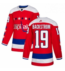Youth Adidas Washington Capitals 19 Nicklas Backstrom Authentic Red Alternate NHL Jersey 