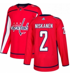 Youth Adidas Washington Capitals 2 Matt Niskanen Authentic Red Home NHL Jersey 