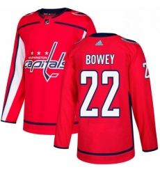 Youth Adidas Washington Capitals 22 Madison Bowey Authentic Red Home NHL Jersey 