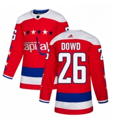 Youth Adidas Washington Capitals 26 Nic Dowd Authentic Red Alternate NHL Jersey 