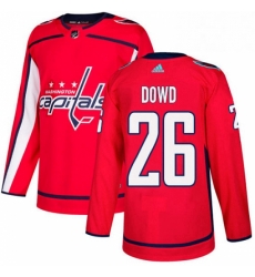 Youth Adidas Washington Capitals 26 Nic Dowd Authentic Red Home NHL Jersey 