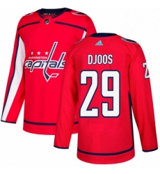 Youth Adidas Washington Capitals 29 Christian Djoos Authentic Red Home NHL Jersey 