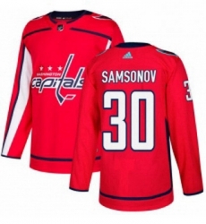 Youth Adidas Washington Capitals 30 Ilya Samsonov Authentic Red Home NHL Jersey 