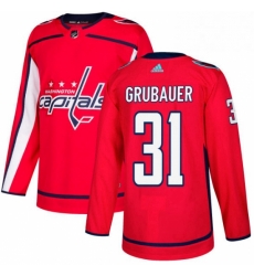 Youth Adidas Washington Capitals 31 Philipp Grubauer Premier Red Home NHL Jersey 