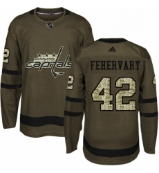 Youth Adidas Washington Capitals 42 Martin Fehervary Authentic Green Salute to Service NHL Jerse