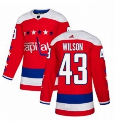 Youth Adidas Washington Capitals 43 Tom Wilson Authentic Red Alternate NHL Jersey 