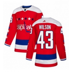 Youth Adidas Washington Capitals 43 Tom Wilson Authentic Red Alternate NHL Jersey 
