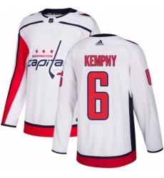 Youth Adidas Washington Capitals 6 Michal Kempny Authentic White Away NHL Jersey 