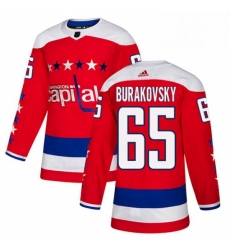 Youth Adidas Washington Capitals 65 Andre Burakovsky Authentic Red Alternate NHL Jersey 