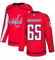 Youth Adidas Washington Capitals 65 Andre Burakovsky Authentic Red Home NHL Jersey 
