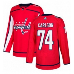 Youth Adidas Washington Capitals 74 John Carlson Authentic Red Home NHL Jersey 