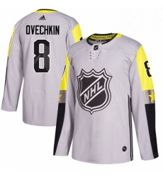 Youth Adidas Washington Capitals 8 Alex Ovechkin Authentic Gray 2018 All Star Metro Division NHL Jersey 