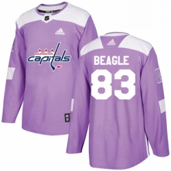 Youth Adidas Washington Capitals 83 Jay Beagle Authentic Purple Fights Cancer Practice NHL Jersey 