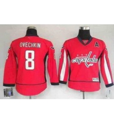 Youth Washington Capitals #8 A.Ovechkin RED jerseys
