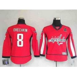 Youth Washington Capitals 8 A.Ovechkin RED jerseys