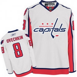 Youth kids RBK hockey jerseys,Washington Capitals 8# A.Ovechkin white