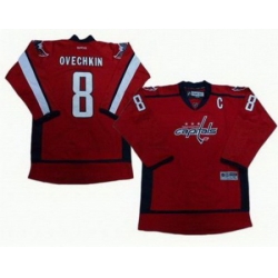 youth Washington Capitals 8 Alex Ovechkin Red C patch jerseys