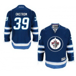 2012 new Winnipeg Jets #39 Tobias Enstrom Blue Jersey