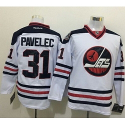 Jets #31 Ondrej Pavelec White Heritage Classic Stitched NHL Jersey