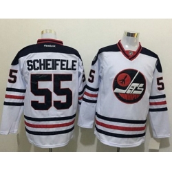 Jets #55 Mark Scheifele White Heritage Classic Stitched NHL Jersey