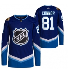 Men Winnipeg Jets 81 Kyle Connor 2022 All Star Blue Stitched Jersey