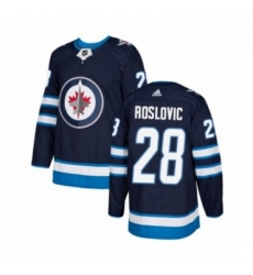 Mens Adidas Winnipeg Jets 28 Jack Roslovic Premier Navy Blue Home NHL Jersey 